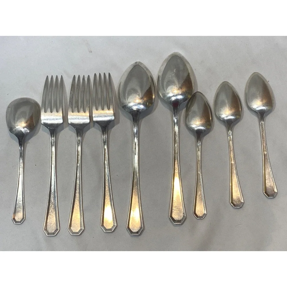 Vintage Rogers La France silverplate 9 Pieces Flatware 1920